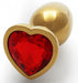 Bijou anal Heart Gem S 6 x 2.6 cm Doré-Rouge