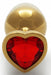 Bijou anal Heart Gem S 6 x 2.6 cm Doré-Rouge
