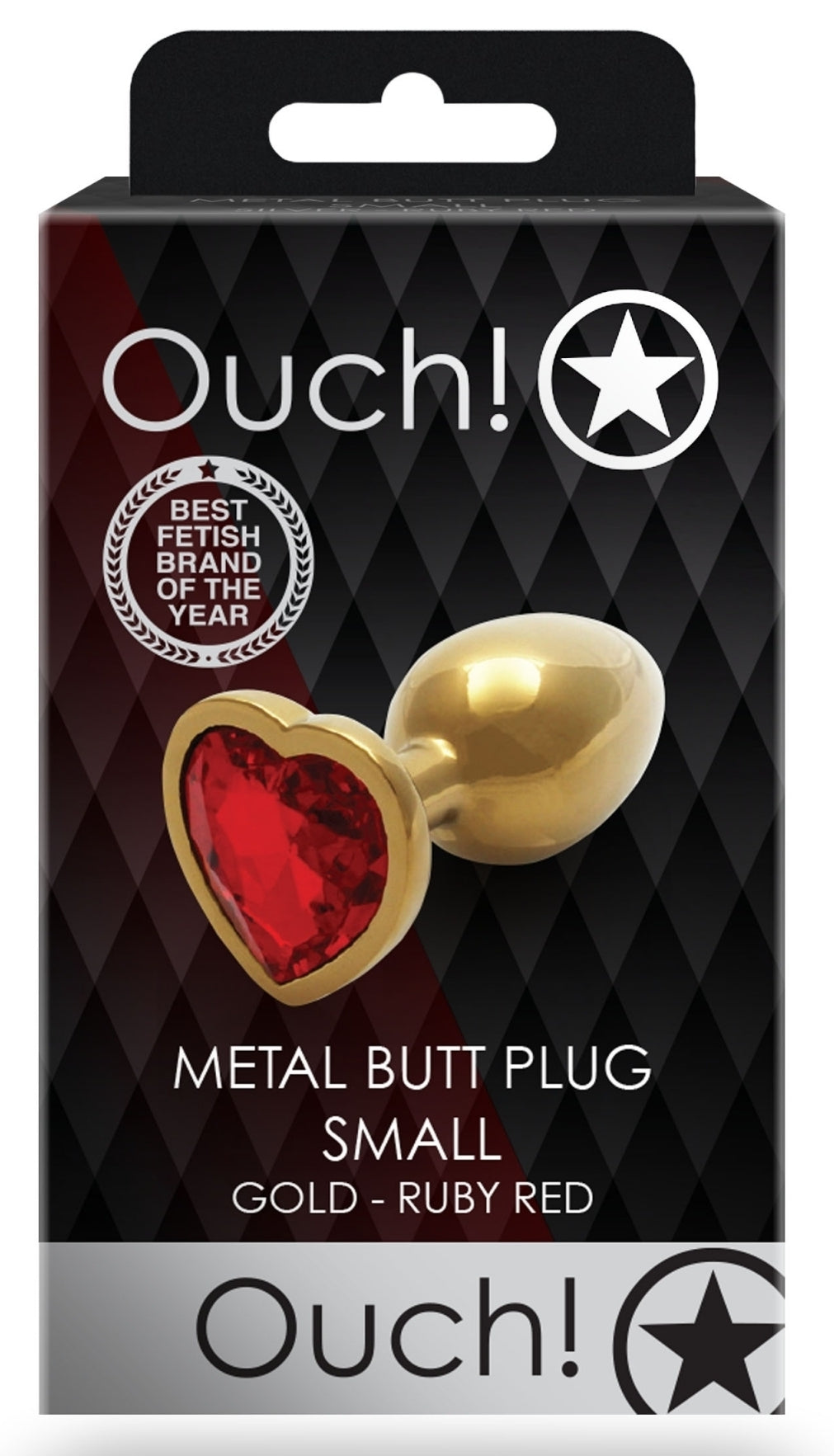 Bijou anal Heart Gem S 6 x 2.6 cm Doré-Rouge