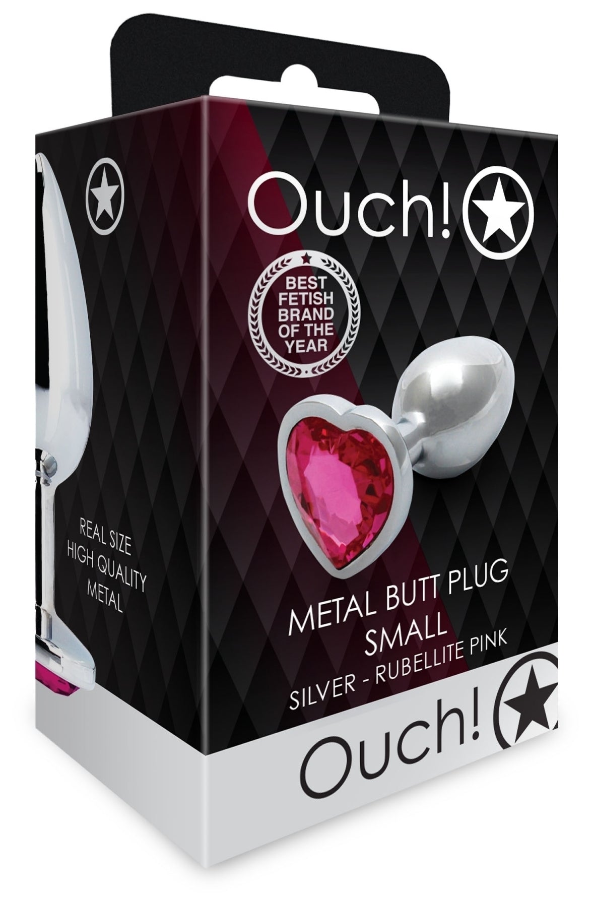 Bijou anal Heart Gem S 6 x 2.6cm Argenté-Rose