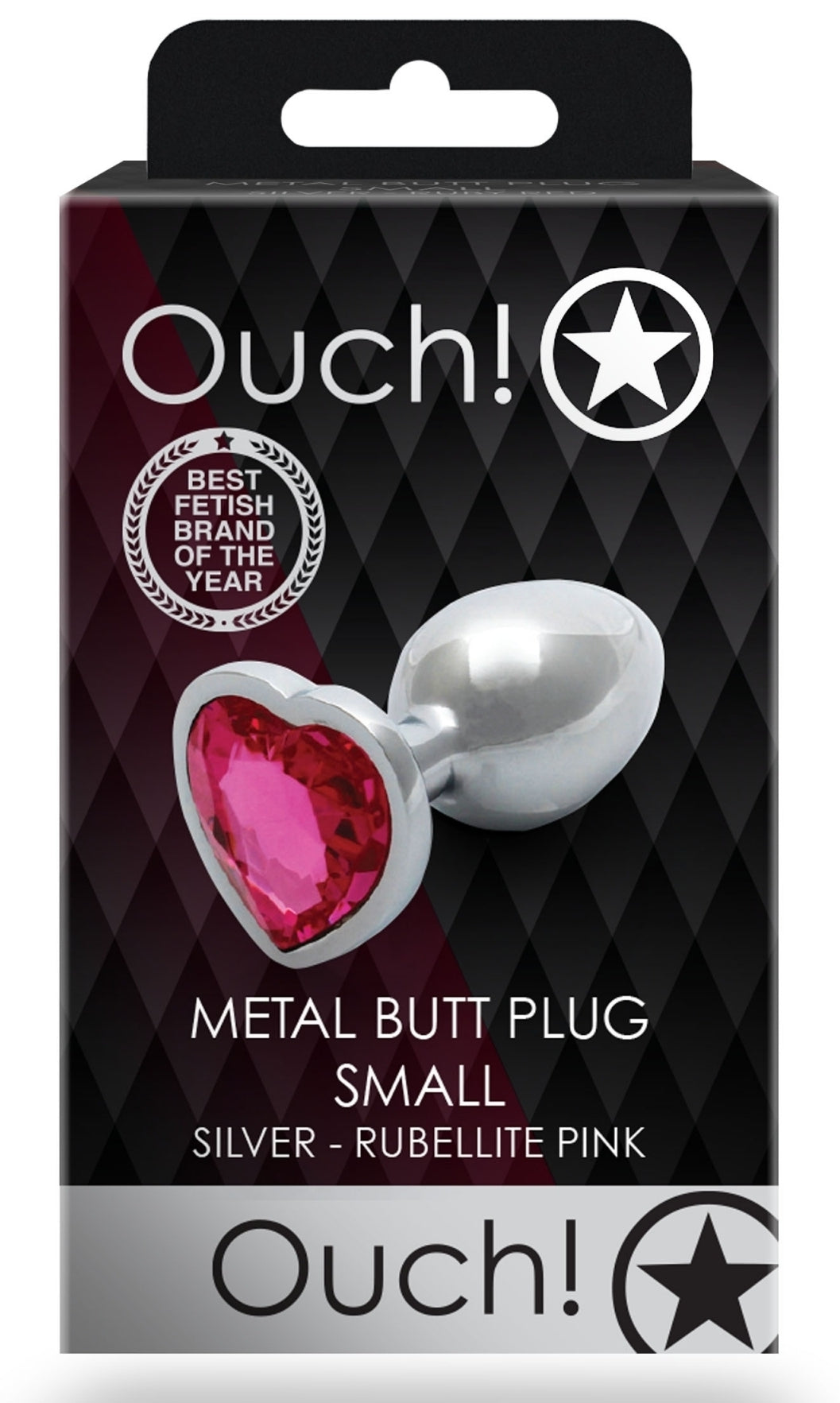 Bijou anal Heart Gem S 6 x 2.6cm Argenté-Rose