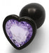 Bijou anal Heart Gem S 6 x 2.6cm Noir-Violet