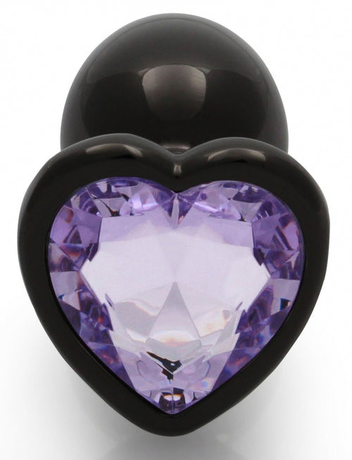 Bijou anal Heart Gem S 6 x 2.6cm Noir-Violet