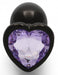 Bijou anal Heart Gem S 6 x 2.6cm Noir-Violet