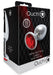 Bijou anal Round Gem L 8 x 4cm Argenté-Rouge