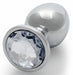 Bijou anal Round Gem L 8 x 4cm Argenté-Transparent
