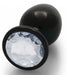 Bijou anal Round Gem L 8 x 4cm Noir-Transparent