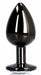 Bijou anal Round Gem L 8 x 4cm Noir-Transparent