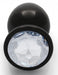 Bijou anal Round Gem L 8 x 4cm Noir-Transparent