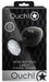 Bijou anal Round Gem L 8 x 4cm Noir-Transparent