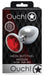 Bijou anal Round Gem M 7 x 3.3 cm Argenté-Rouge