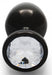 Bijou anal Round Gem M 7 x 3.3 cm Noir-transparent