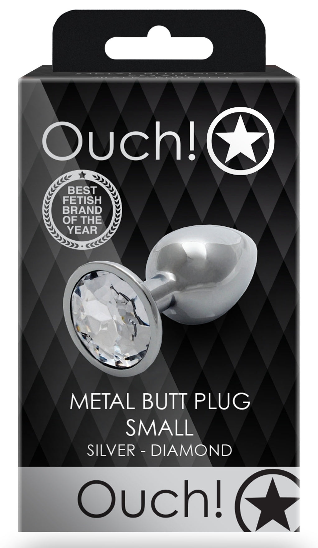 Bijou anal Round Gem S 6 x 2.6cm Argenté-Transparent