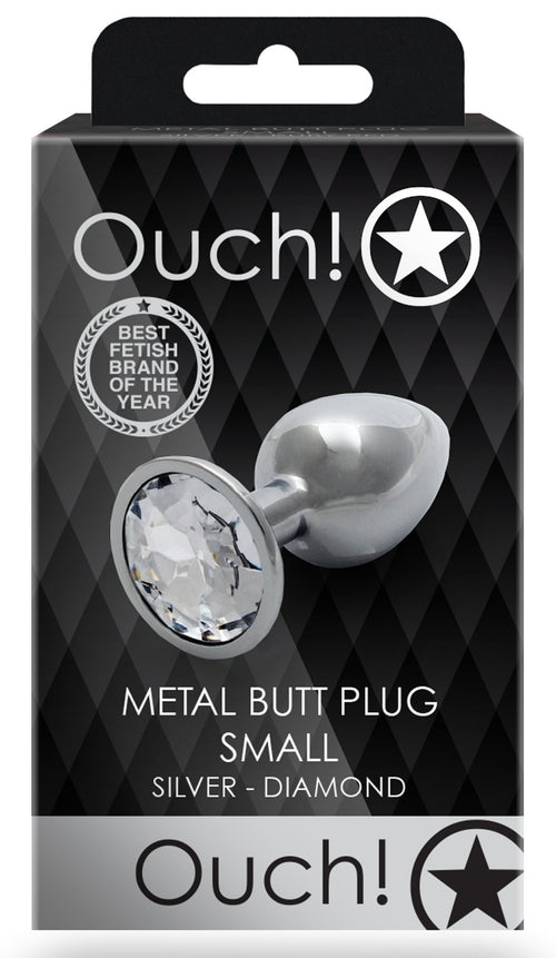 Bijou anal Round Gem S 6 x 2.6cm Argenté-Transparent