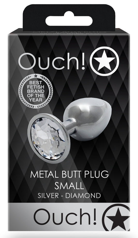 Bijou anal Round Gem S 6 x 2.6cm Argenté-Transparent