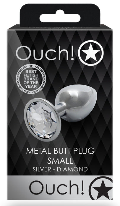 Bijou anal Round Gem S 6 x 2.6cm Argenté-Transparent