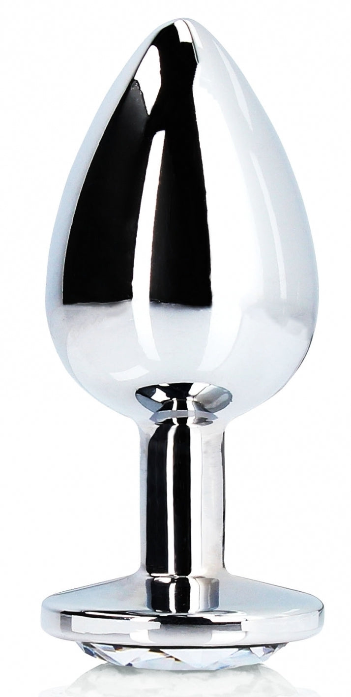 Bijou anal Round Gem S 6 x 2.6cm Argenté-Transparent