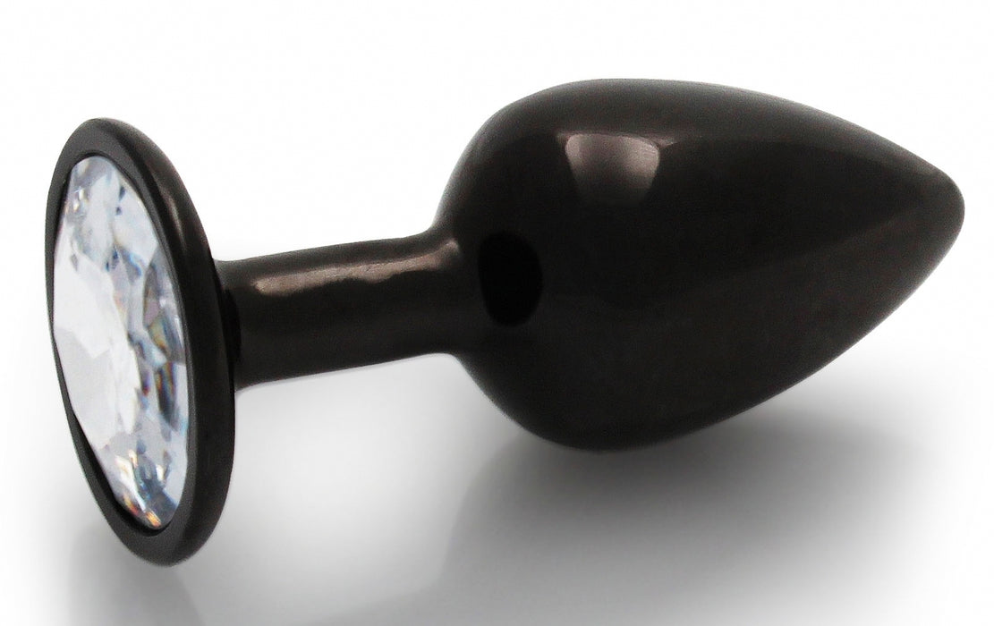 Bijou anal Round Gem S 6 x 2.6cm Noir-transparent
