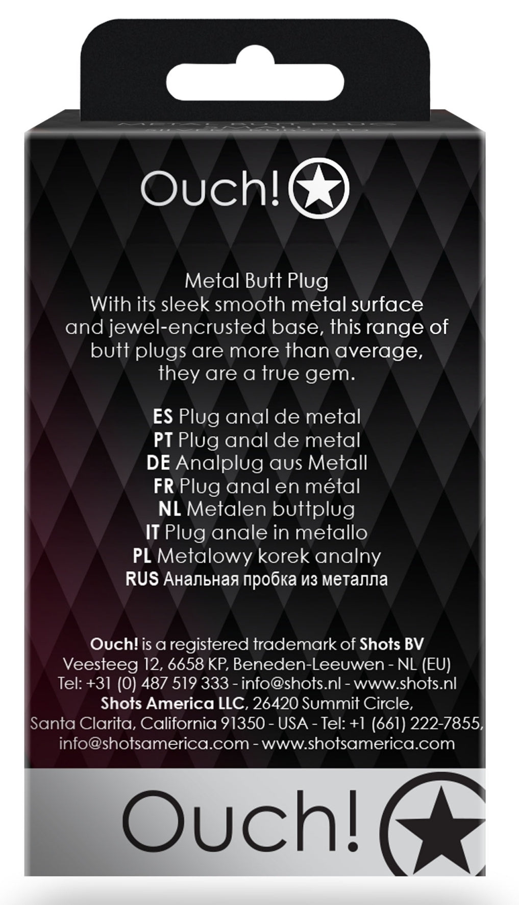 Bijou anal Round Gem S 6 x 2.6cm Noir-transparent