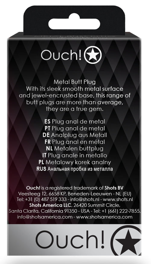 Bijou anal Round Gem S 6 x 2.6cm Noir-transparent