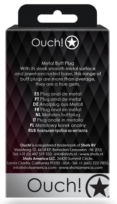 Bijou anal Round Gem S 6 x 2.6cm Noir-transparent