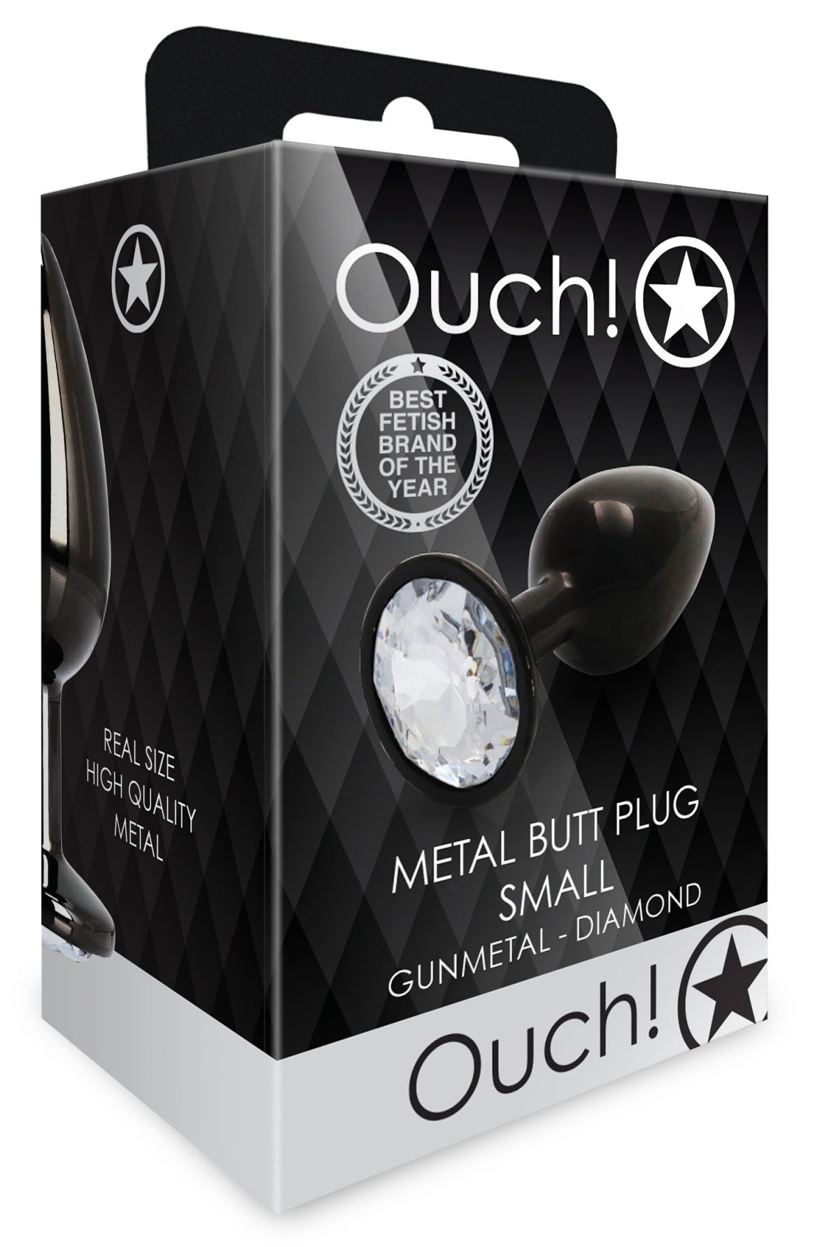 Bijou anal Round Gem S 6 x 2.6cm Noir-transparent