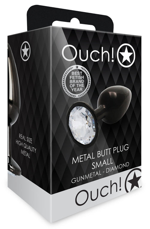 Bijou anal Round Gem S 6 x 2.6cm Noir-transparent