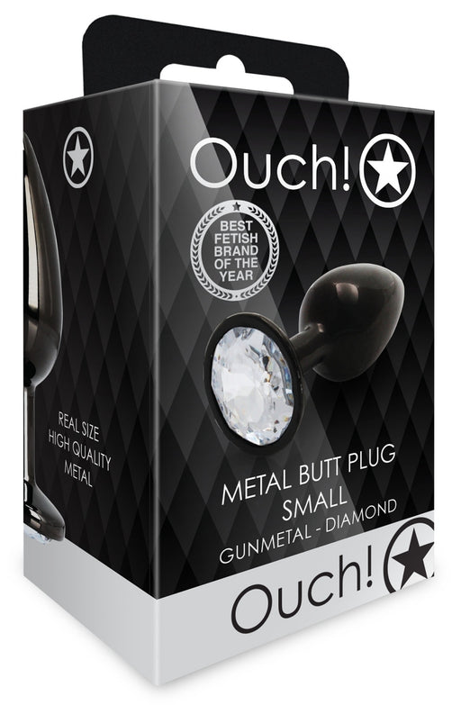 Bijou anal Round Gem S 6 x 2.6cm Noir-transparent