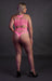 Body à encolure grecque Rose Fluo