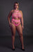 Body à encolure grecque Rose Fluo