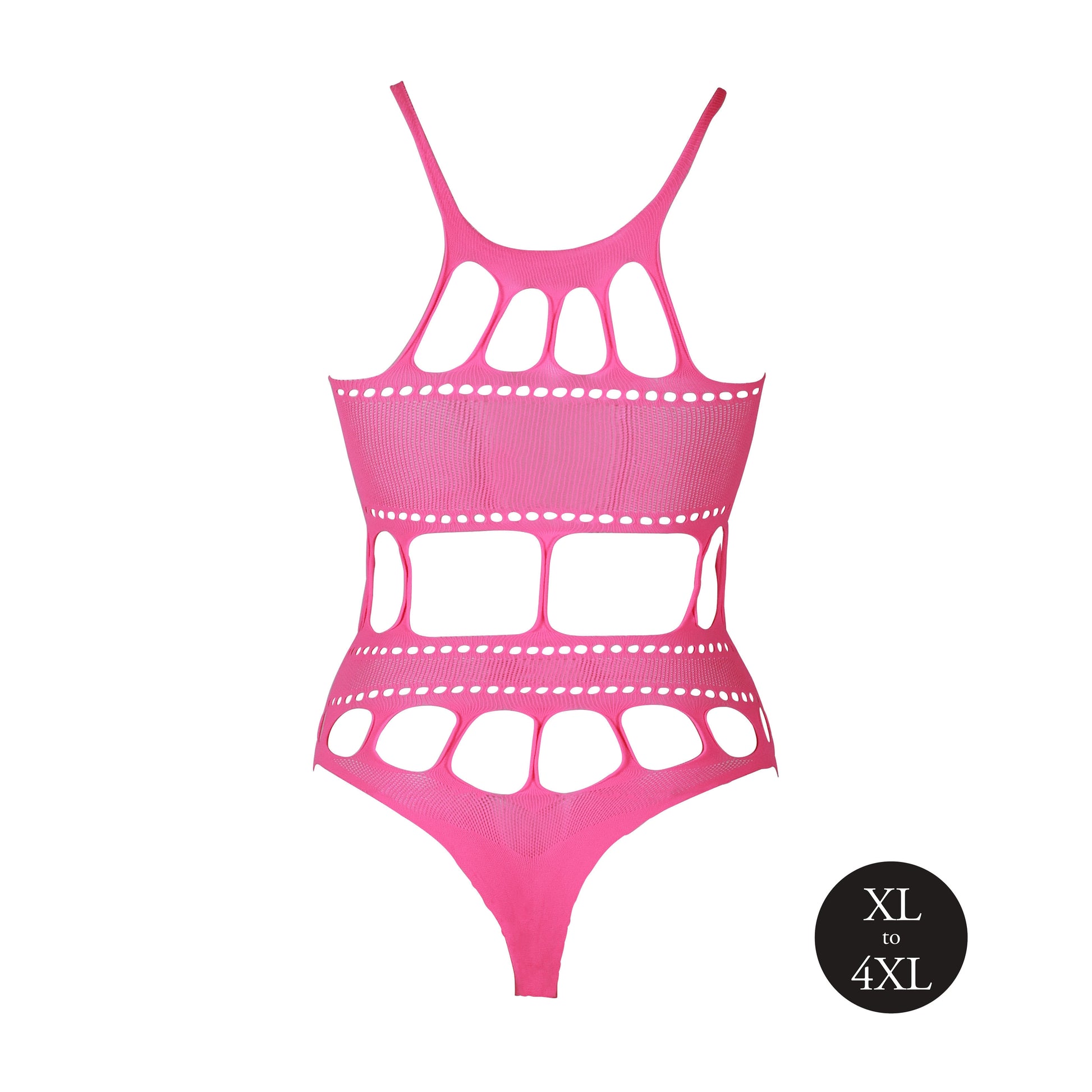 Body à encolure grecque Rose Fluo