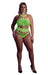 Body à encolure grecque Vert Fluo