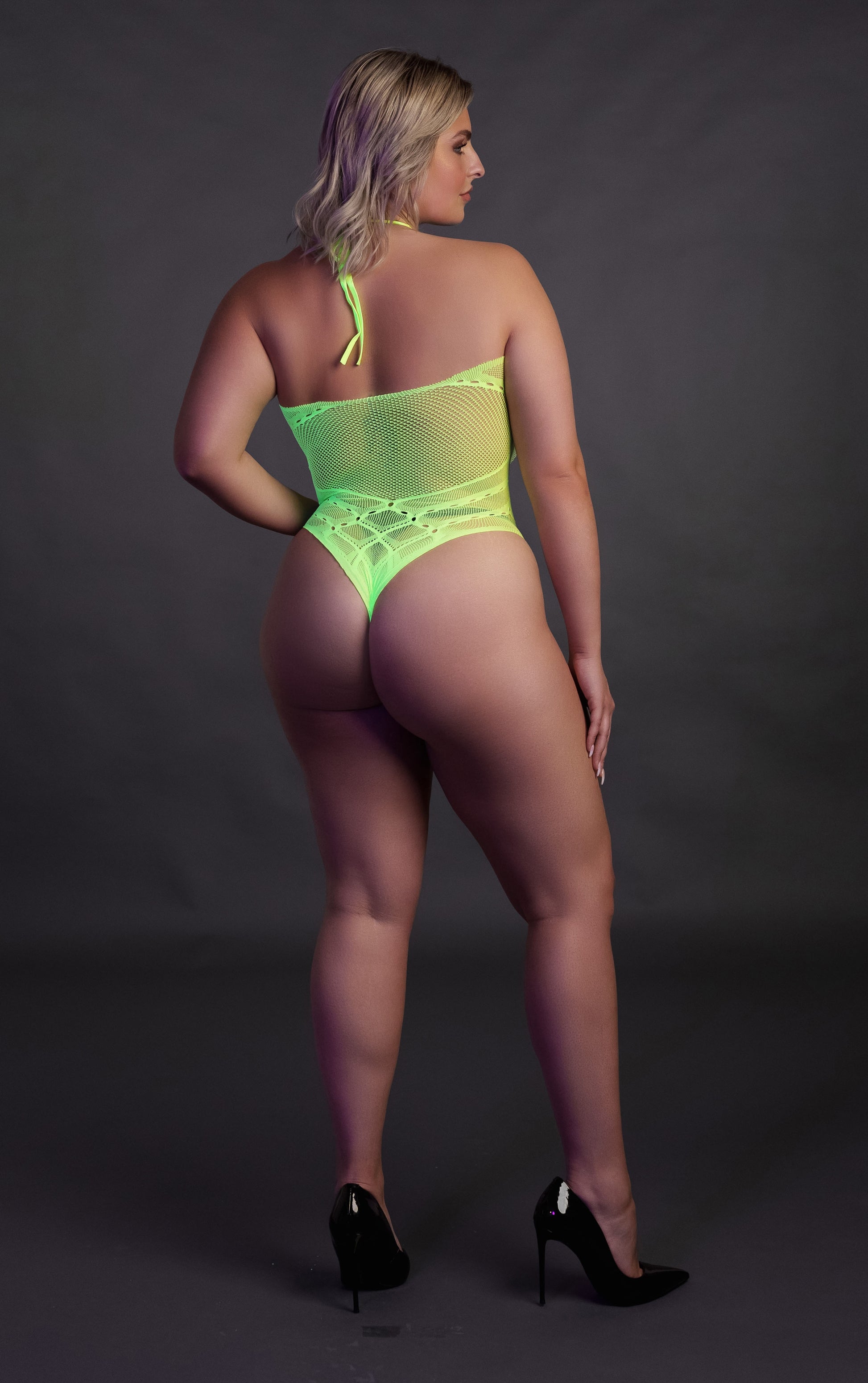 Body Filet Dos nu Vert Fluo