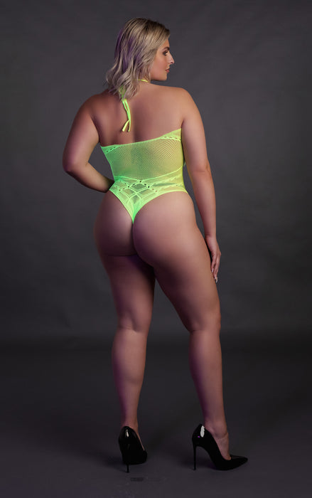 Body Filet Dos nu Vert Fluo