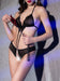 Body ouvert Candice - Noir