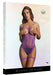 Body ouvert et jarretières Salsa - Violet