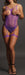 Body ouvert et jarretières Salsa - Violet