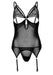 Body Porte-Jarretelles String Lace and Mesh Noir