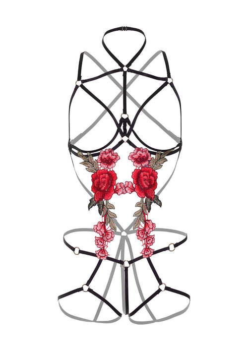Body Rose Strappy avec Cache-seins