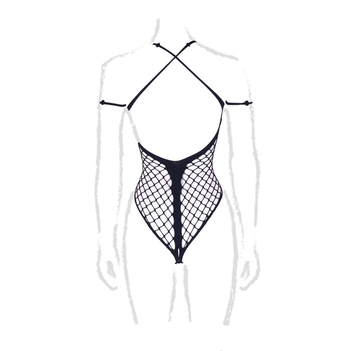 Body String Ouvert Grande Taille Leda Noir