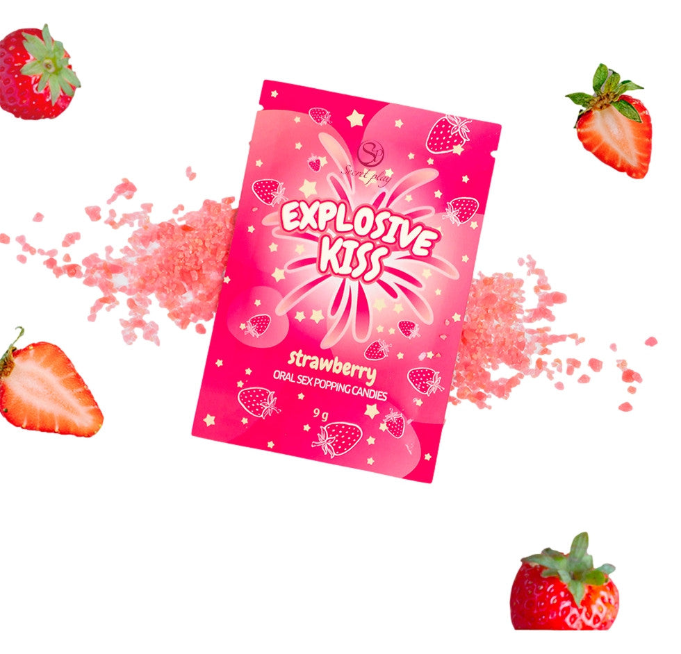 Bonbons sucre pétillant Explosive kiss Fraise 9g