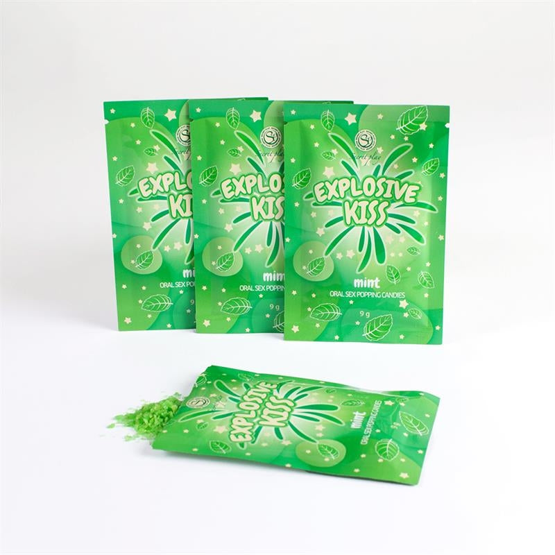 Bonbons sucre pétillant Explosive Kiss Menthe 9g