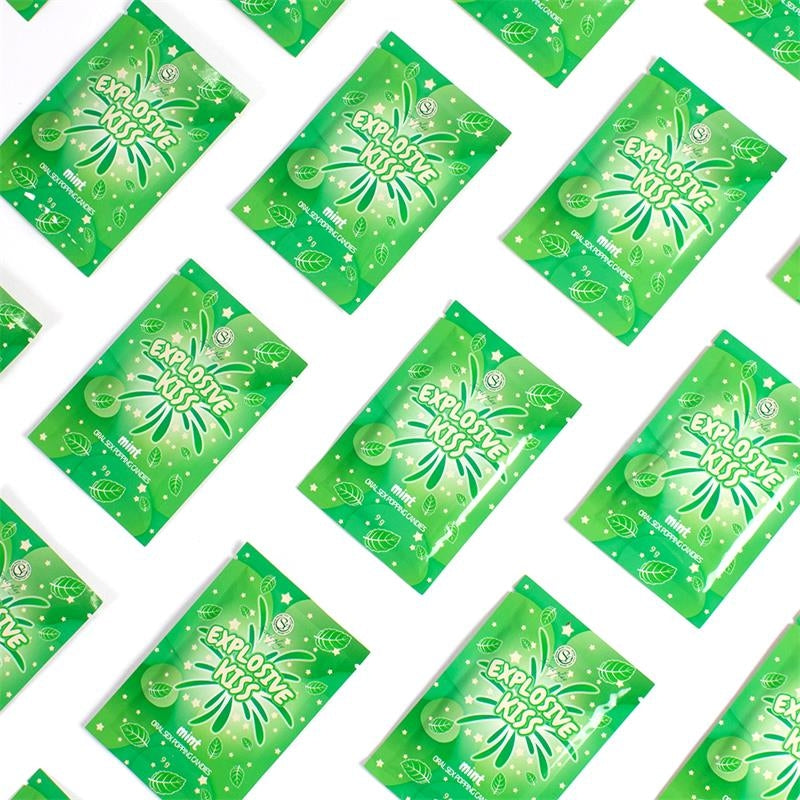 Bonbons sucre pétillant Explosive Kiss Menthe 9g