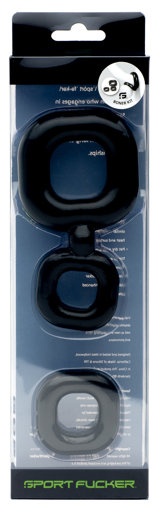 Boner Kit Cockring et Ballstretcher noir