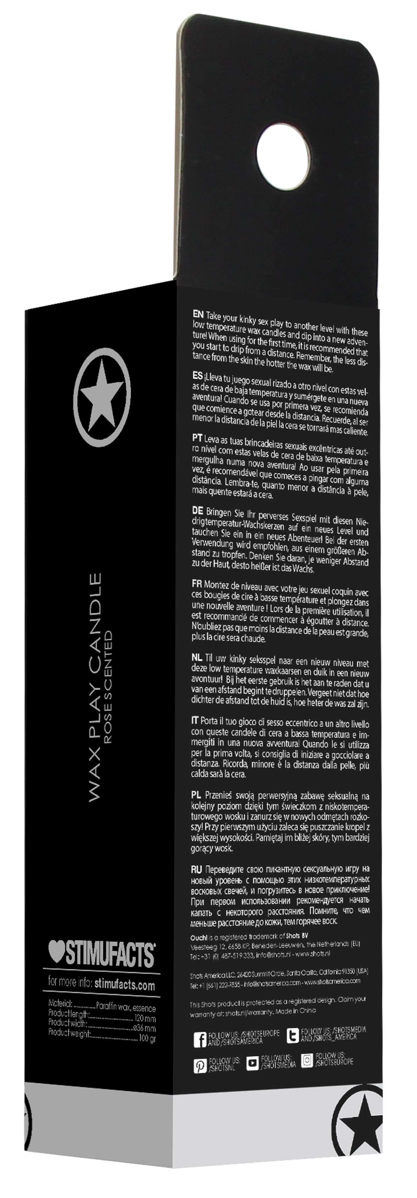 Bougie Sm Wax Parfum Rose