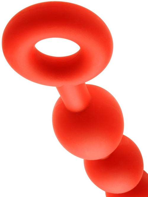 Boules anales Stretch Eggs S 43 x 4 cm Rouges