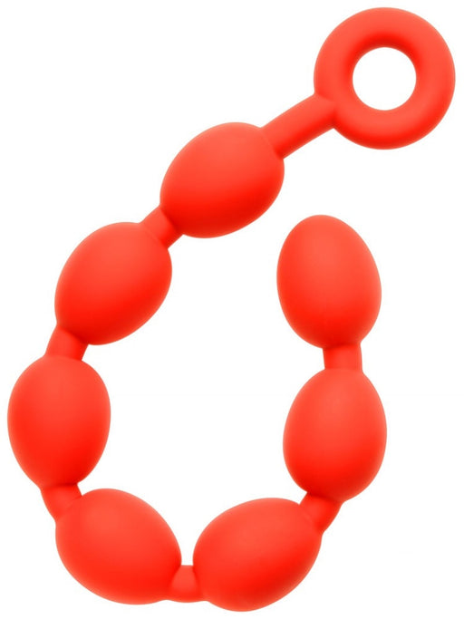 Boules anales Stretch Eggs S 43 x 4 cm Rouges