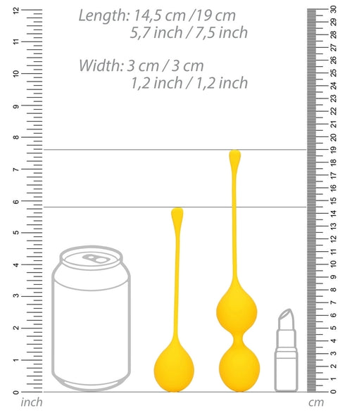 Boules de Kegel en silicone Balls Training Jaunes