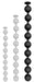 Boules Nocty L 65 x 5.5 cm Noires