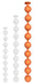 Boules Nocty L 65 x 5.5 cm Orange